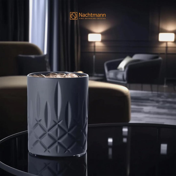 Nachtmann Lead Free Crystal Whisky Tumbler Black Set of 2Pcs