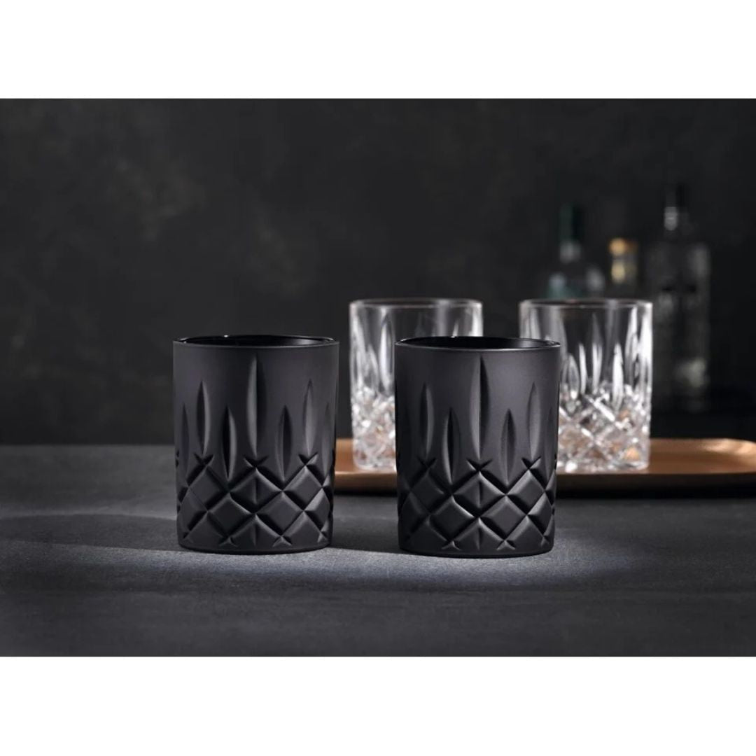 Nachtmann Lead Free Crystal Whisky Tumbler Black Set of 2Pcs