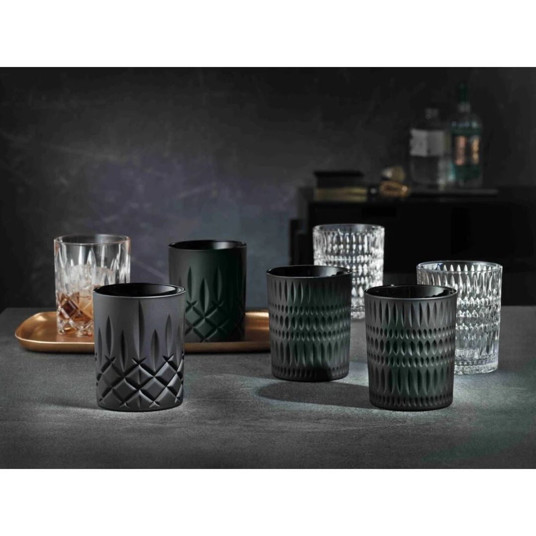Nachtmann Lead Free Crystal Whisky Tumbler Black Set of 2Pcs
