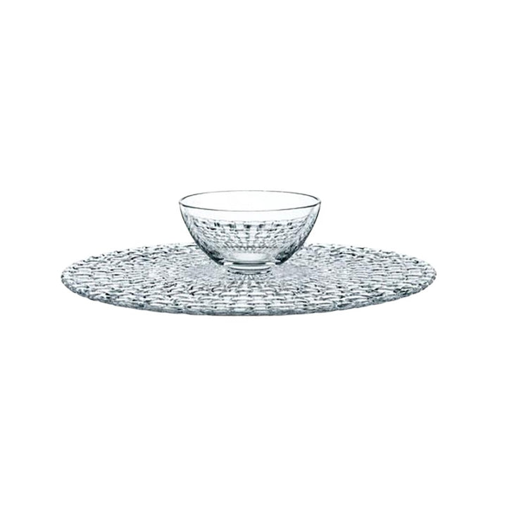 Nachtmann Lead Free Crystal Cake Plate/Chip And Dip