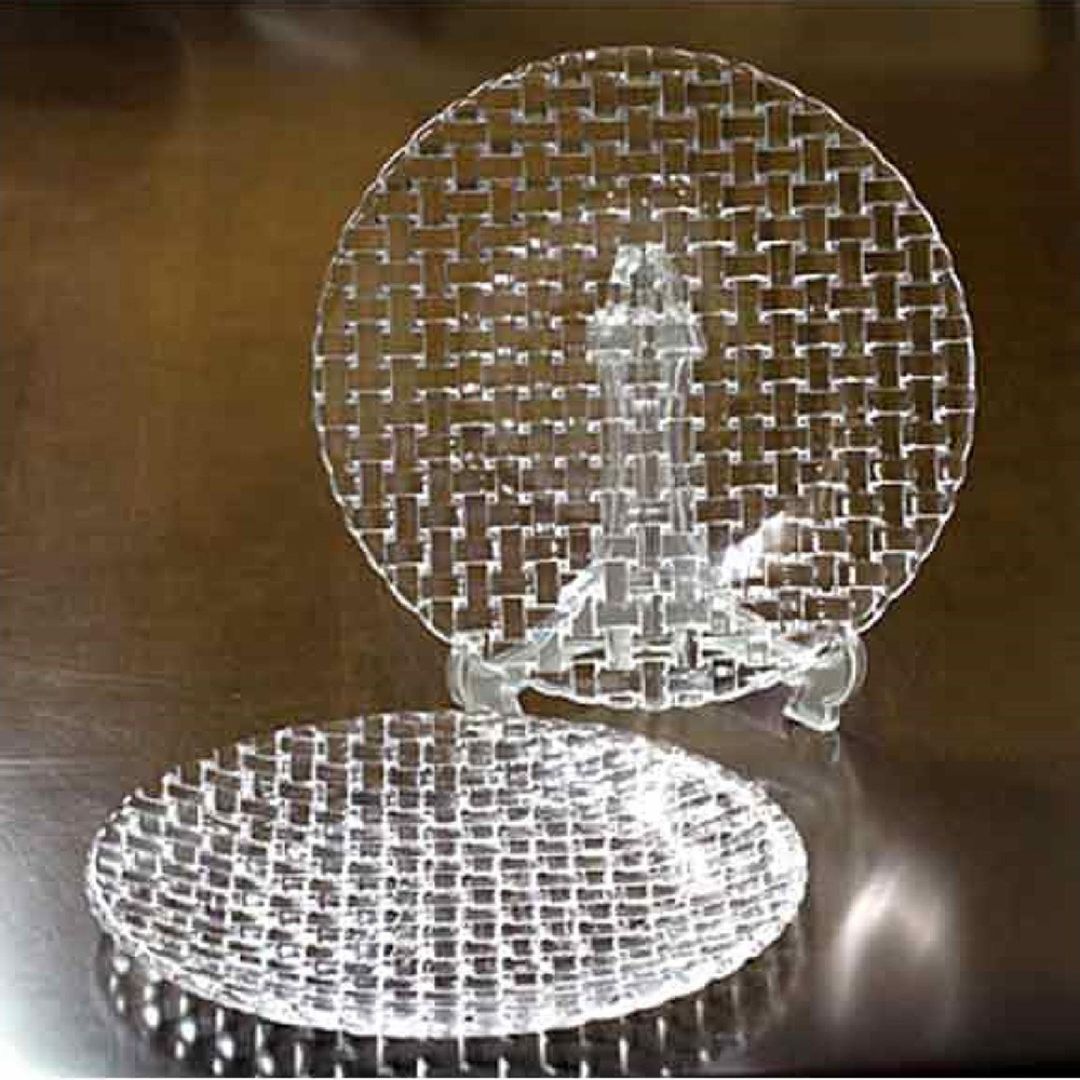 Nachtmann Lead Free Crystal Salad Plate Set of 2Pcs