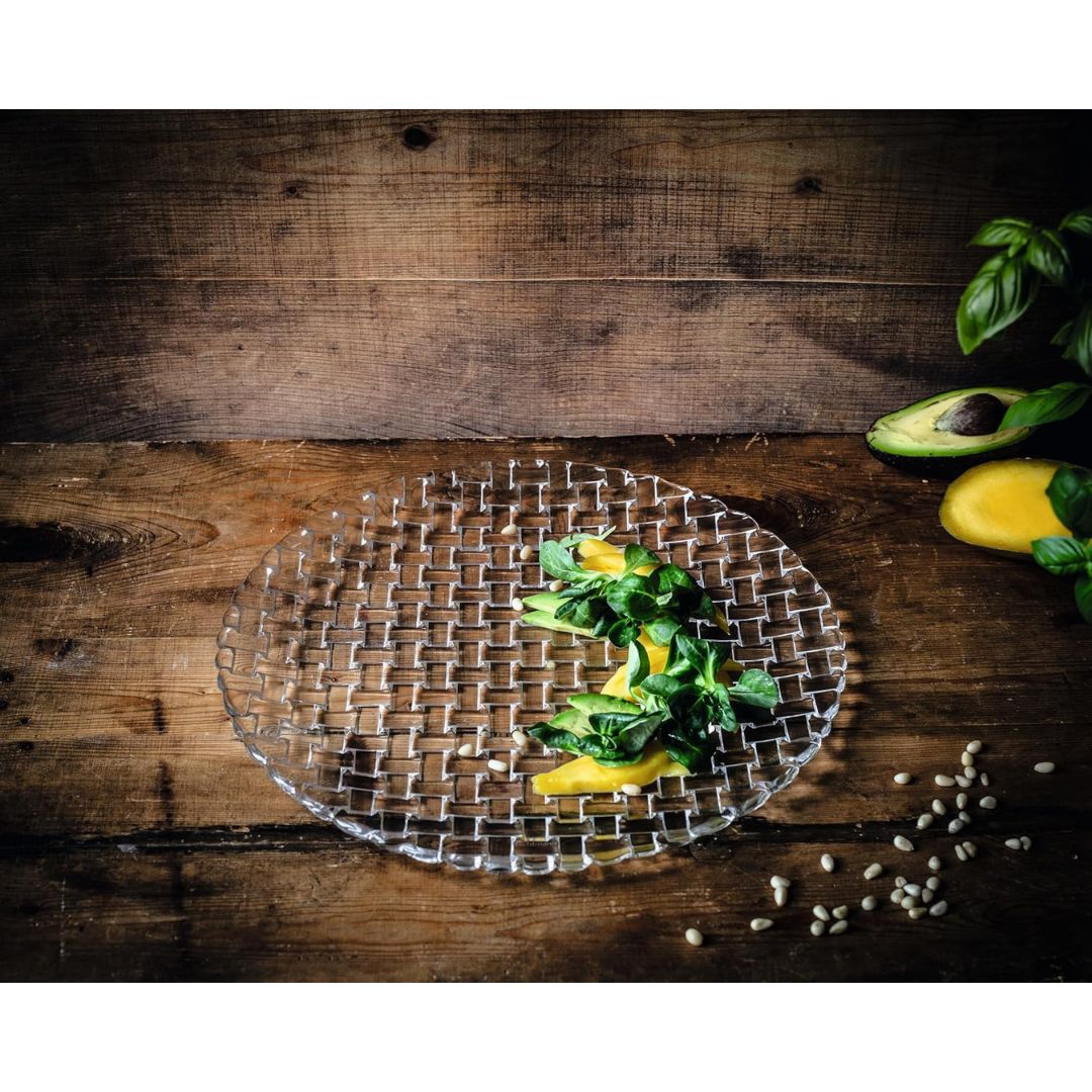 Nachtmann Lead Free Crystal Salad Plate Set of 2Pcs