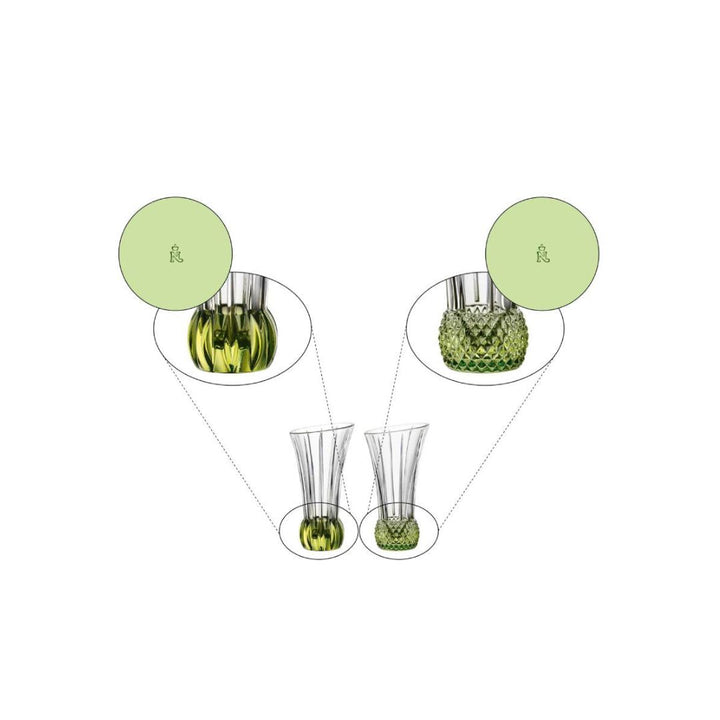 Nachtmann Lead Free Crystal 2 Pc Set Table Vase
