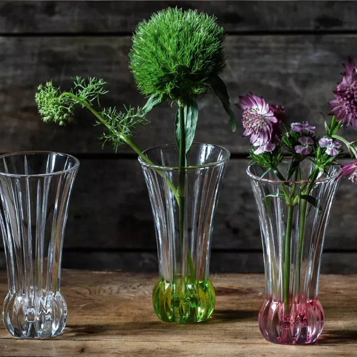 Nachtmann Lead Free Crystal 2 Pc Set Table Vase