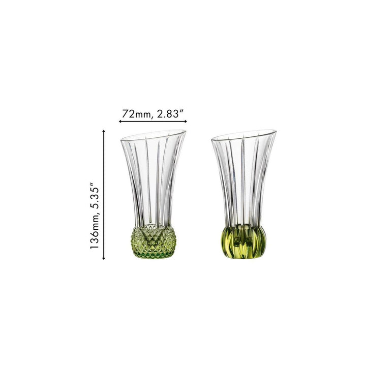 Nachtmann Lead Free Crystal 2 Pc Set Table Vase