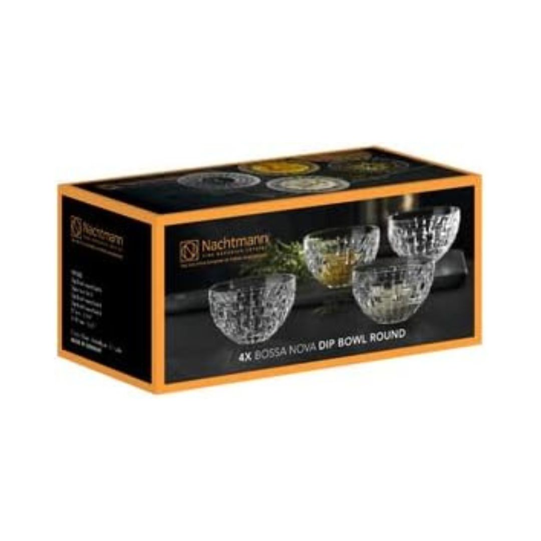 Nachtmann Lead Free Crystal Round Dip Bowl Set of 4Pcs