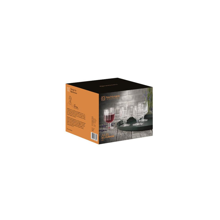 Nachtmann Jules Lead Free Crystal All Purpose Glass Set of 4