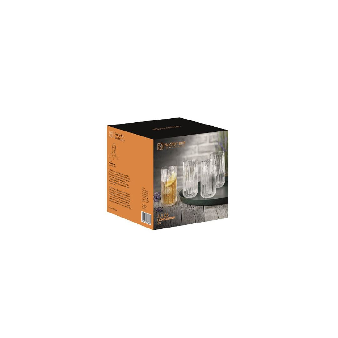 Nachtmann Lead Free Crystal Long Drink Set of 4Pcs