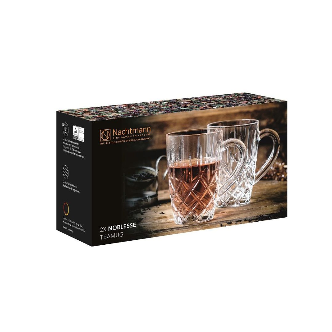 Nachtmann Lead Free Crystal Tea Mug Glass Set of 2Pcs