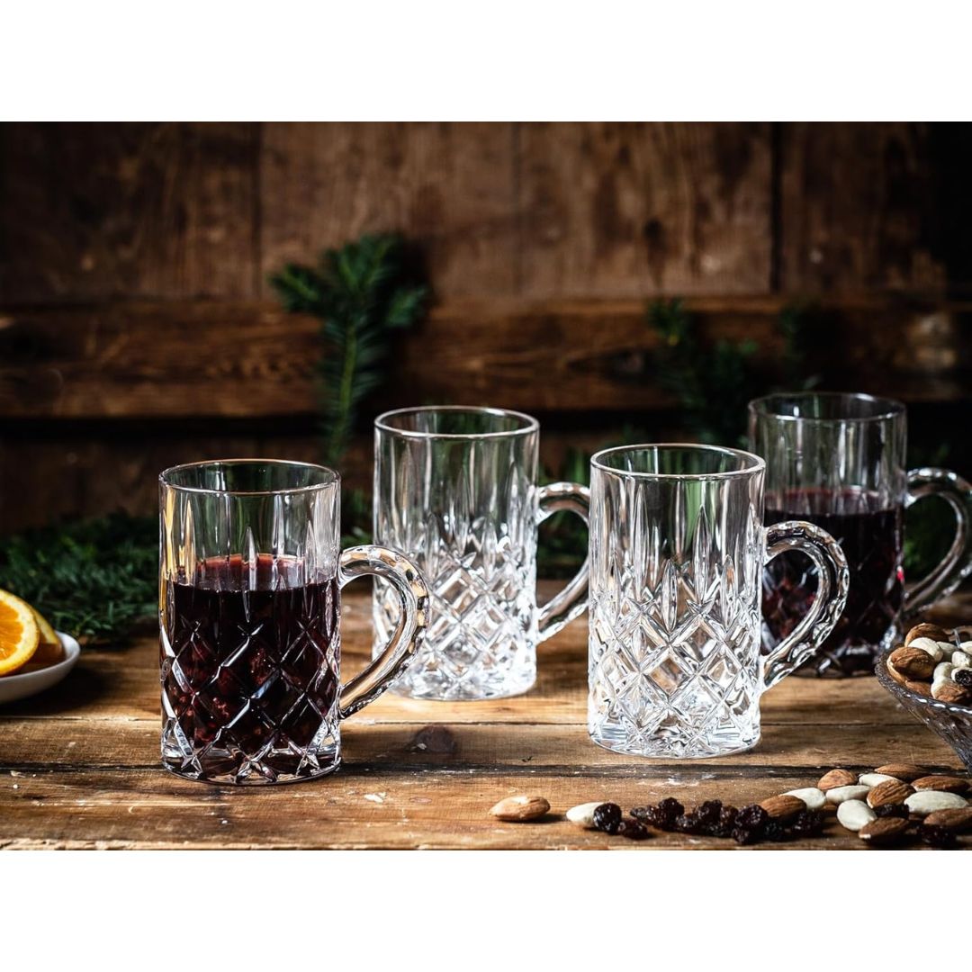 Nachtmann Lead Free Crystal Glogg/Mulled Wine Mug Set of 4Pcs