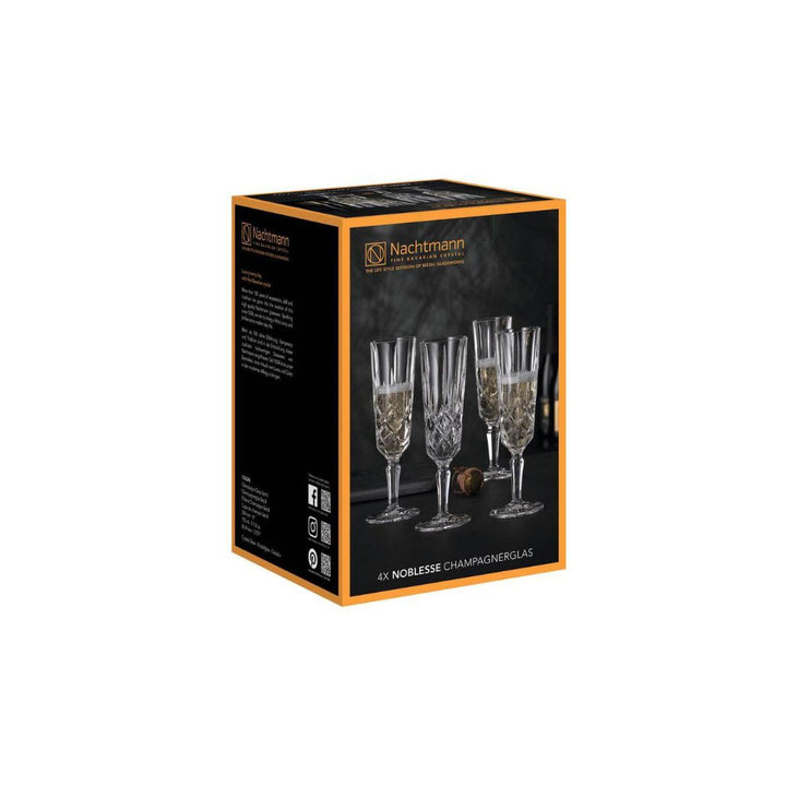 Nachtmann Lead Free Crystal Champagne Glass Set of 4Pcs