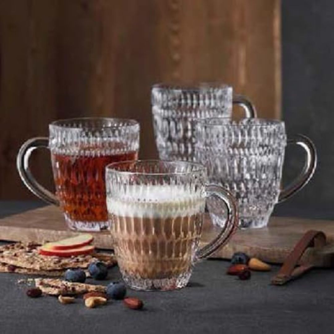 Nachtmann Lead Free Crystal Hot Beverage Mug Set of 4Pcs