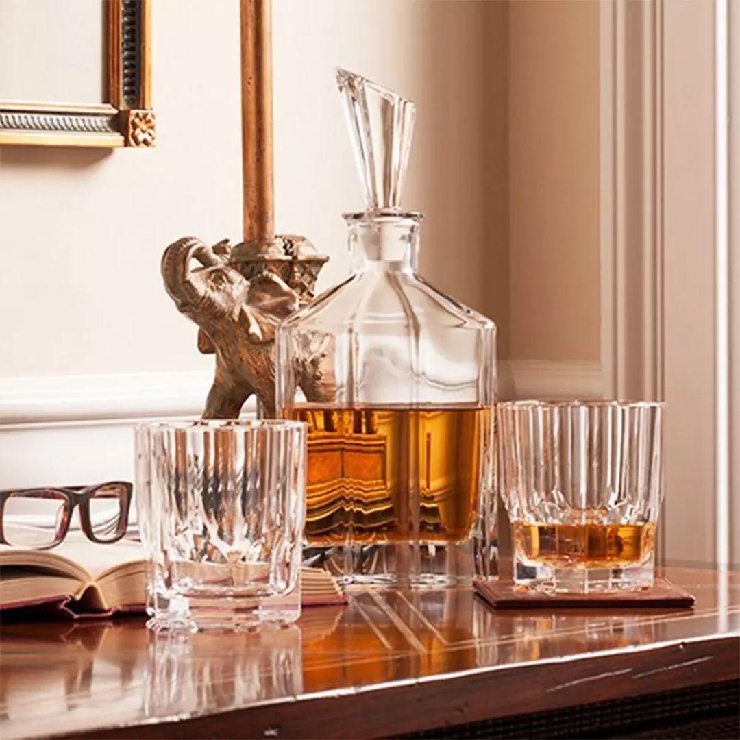 Nachtmann Aspen Crystal Whisky Decanter and Tumblers Set of 3pcs