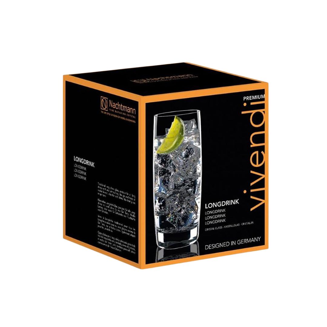 Nachtmann Vivendi Lead Free Crystal Hi Ball Tumbler Set of 4Pcs