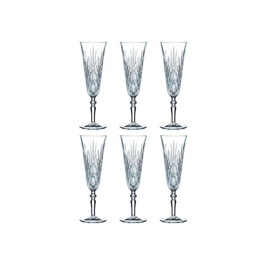 Nachtmann Lead Free Crystal Champagne Glass Set of 6Pcs