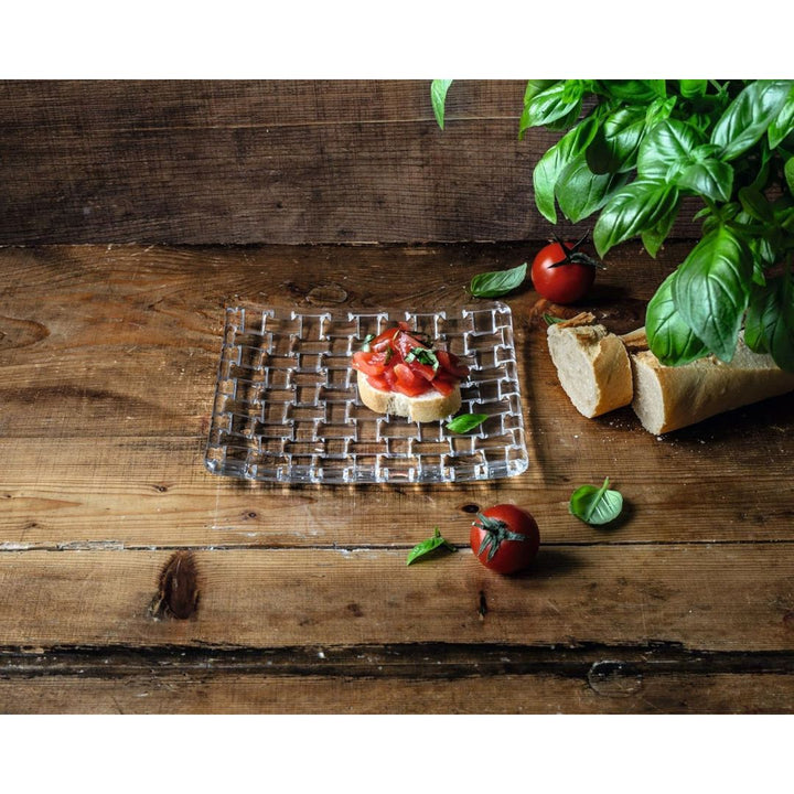 Nachtmann Lead Free Crystal Square Platter Set of 2