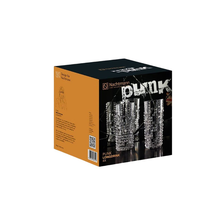 Nachtmann Punk Lead Free Crystal Longdrink Set of 4Pcs