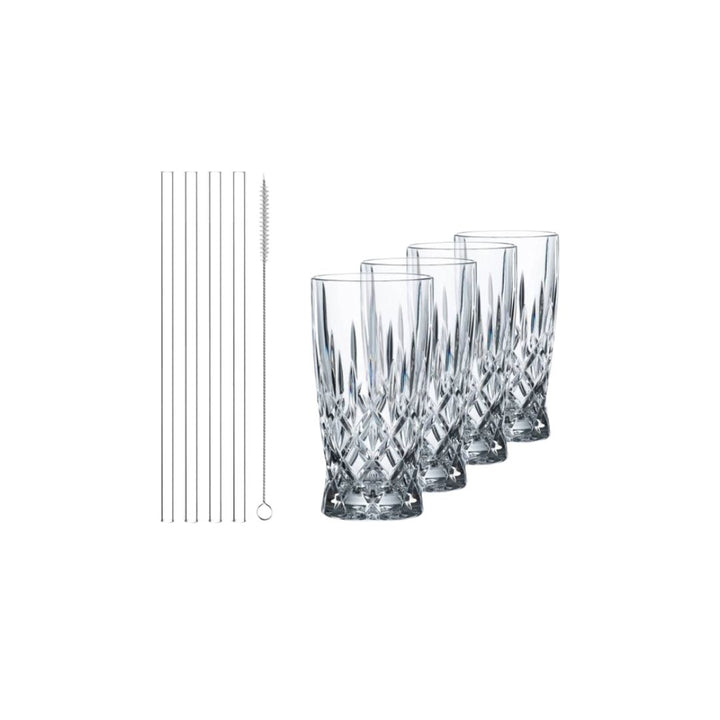 Nachtmann Noblesse Lead Free Crystal Latte Macchiato 8Pc Set