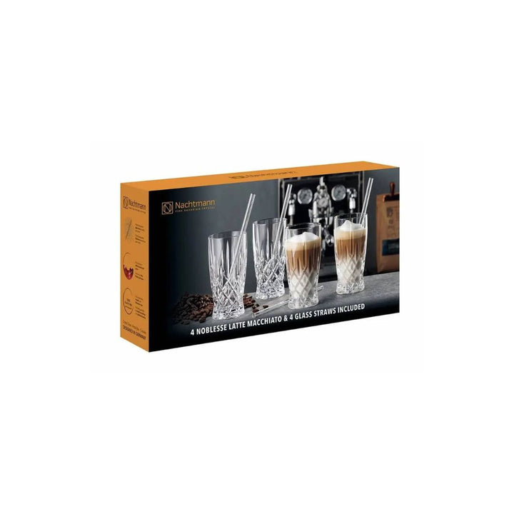 Nachtmann Noblesse Lead Free Crystal Latte Macchiato 8Pc Set