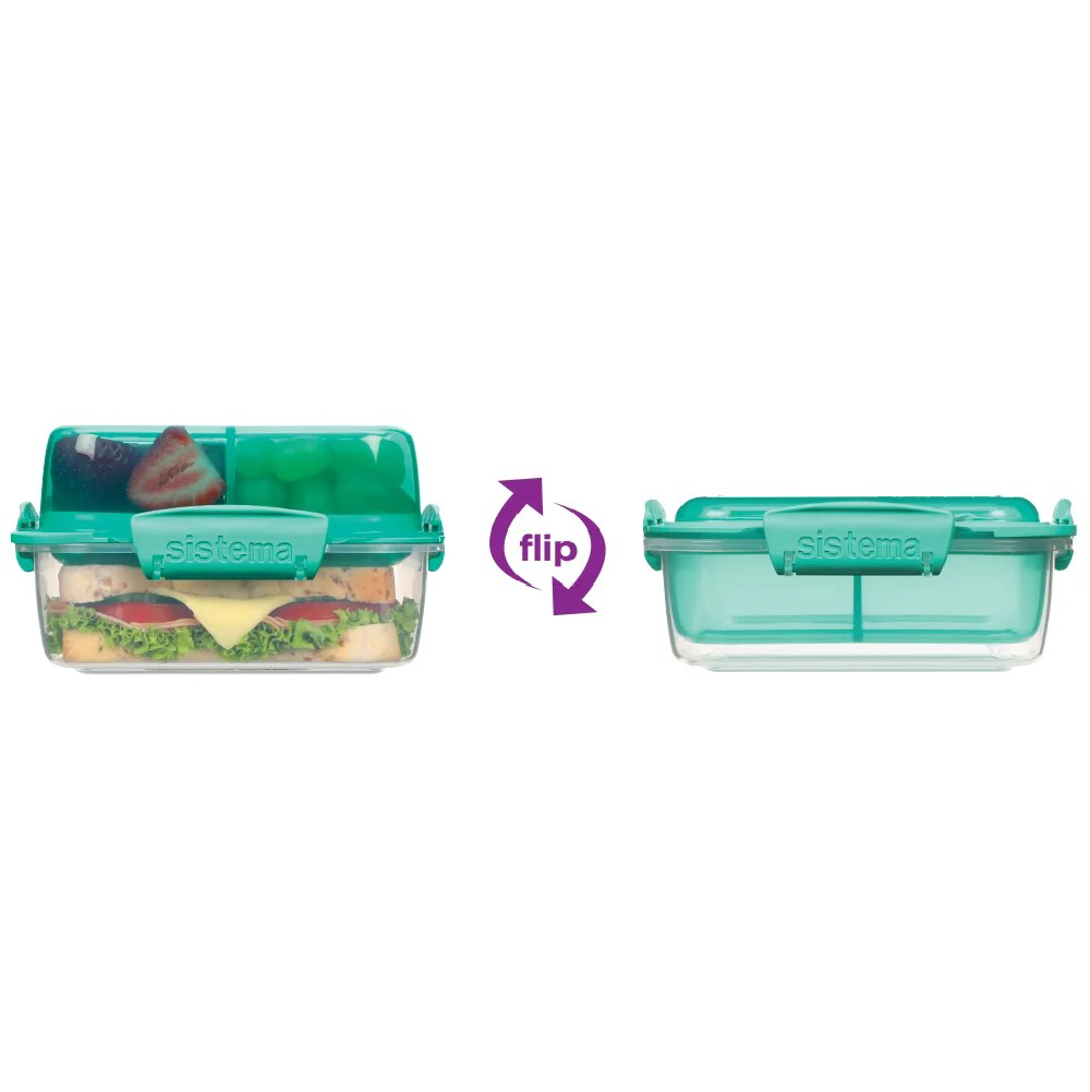 SISTEMA Lunchstack To Go Nestable Lunch Box With 2 Compartments