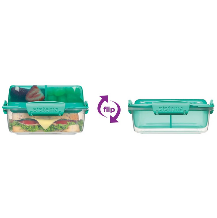 SISTEMA Lunchstack To Go Nestable Lunch Box With 2 Compartments
