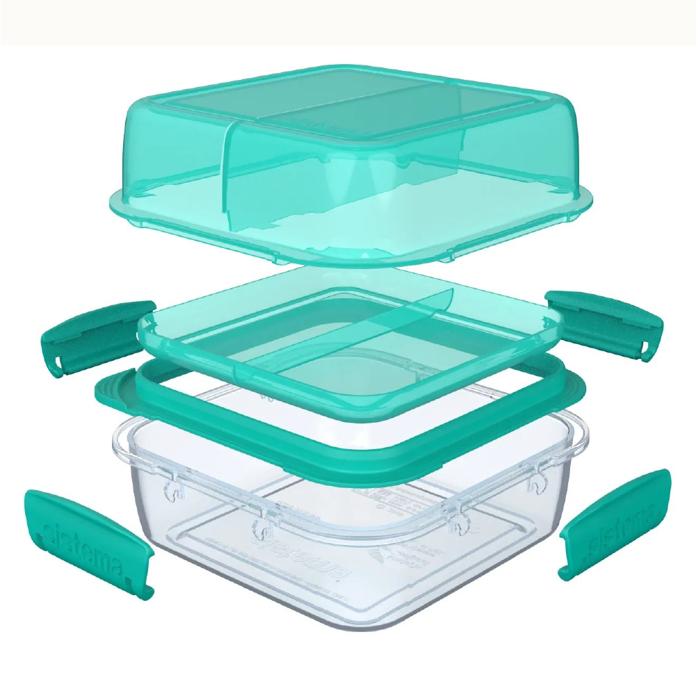 SISTEMA Lunchstack To Go Nestable Lunch Box With 2 Compartments