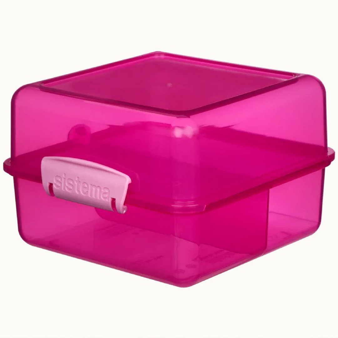 SISTEMA 1.4L Double Sided Plastic Lunch Cube Box For Sandwich