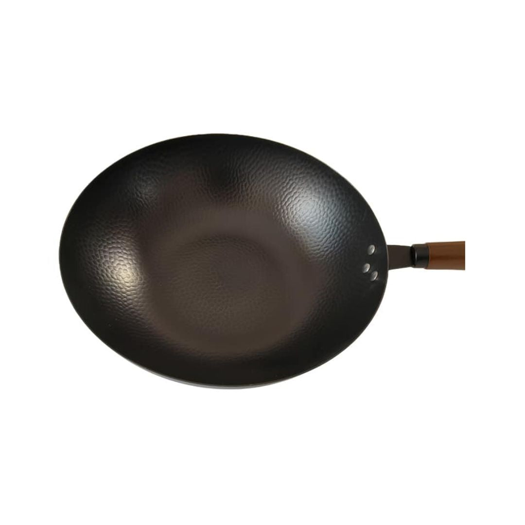 Steelcraft Black Steel 32cm Diamond Design Wok
