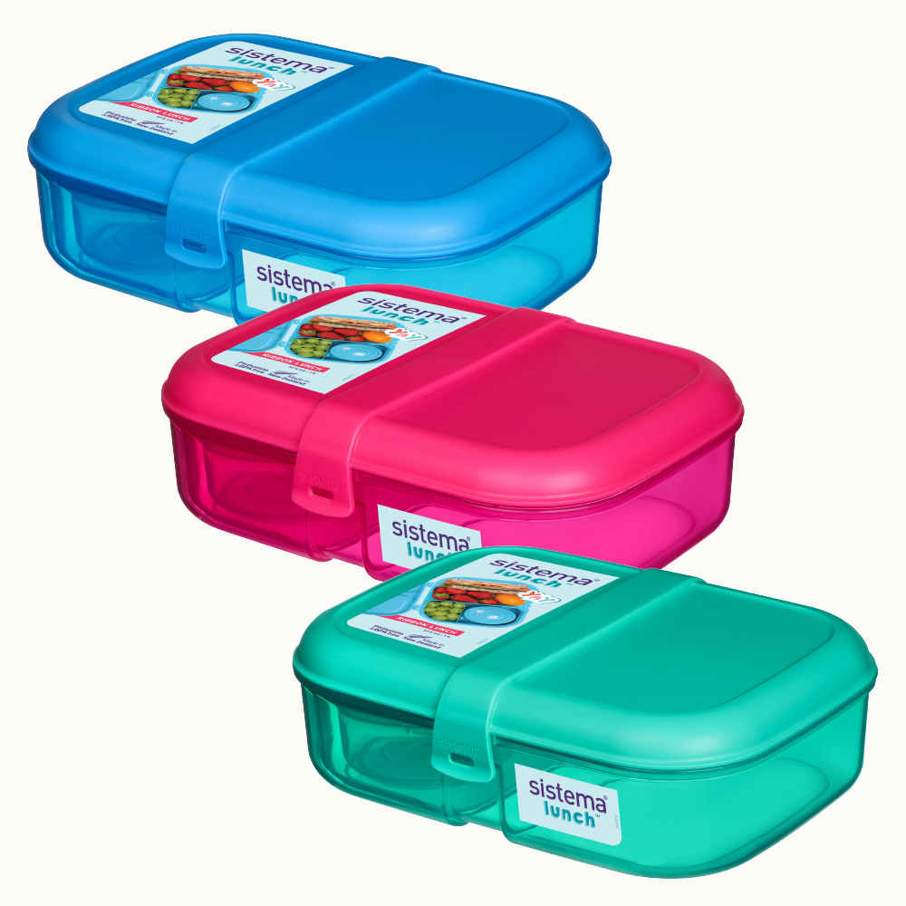 SISTEMA 1.1L Ribbon Lunch Box Dengan Mini Gigitan