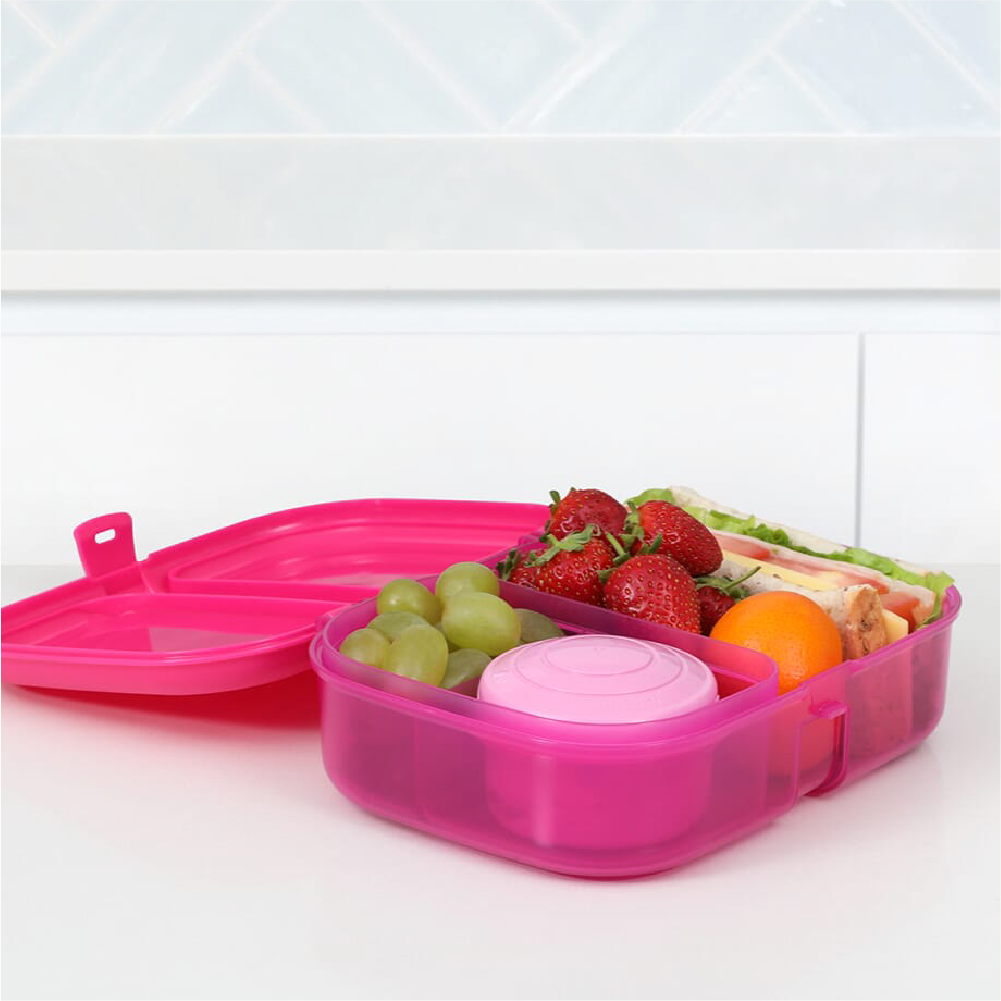 SISTEMA 1.1L Ribbon Lunch Box Dengan Mini Gigitan