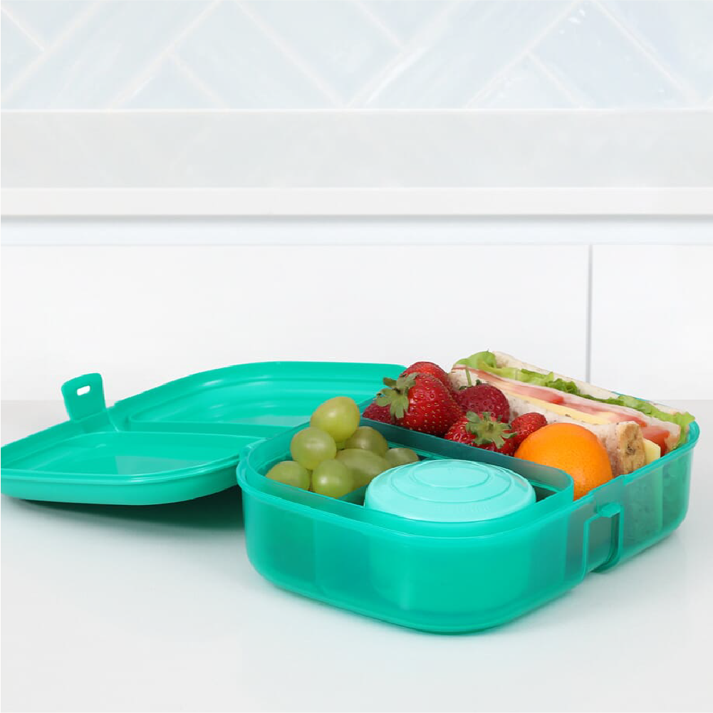SISTEMA 1.1L Ribbon Lunch Box Dengan Mini Gigitan
