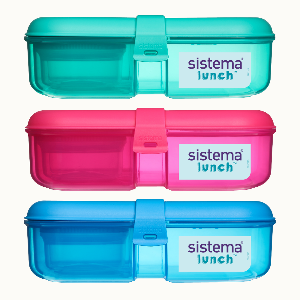 SISTEMA 1.1L Ribbon Lunch Box Dengan Mini Gigitan