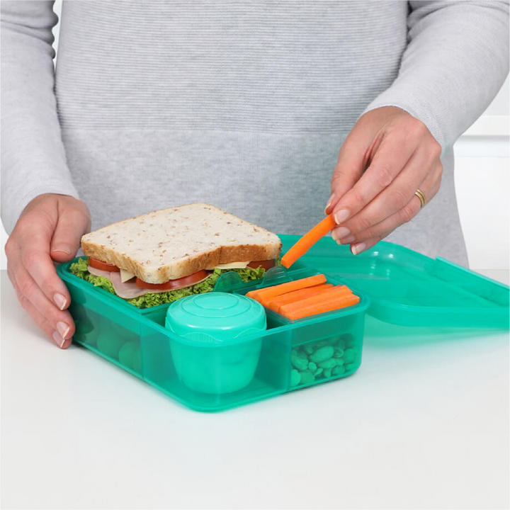 SISTEMA Kotak Makan Tengahari Plastik Gaya Bento Kiub Dengan Periuk Yogurt