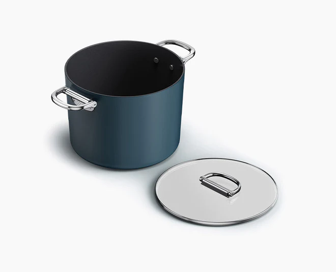 Joseph Joseph  Space Folding Handle Ceramic Non-stick 25cm Blue Stock Pot & Lid