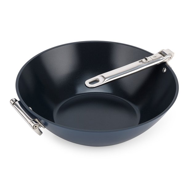 Joseph Joseph Space Folding Handle Ceramic Non-stick 32cm Blue Wok