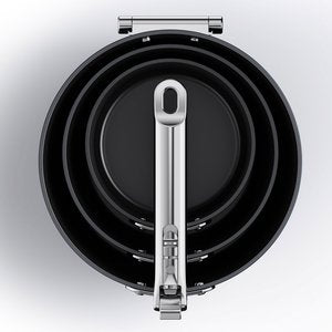 Joseph Joseph Space Folding Handle Ceramic Non-stick 3-piece Blue Saucepan Set