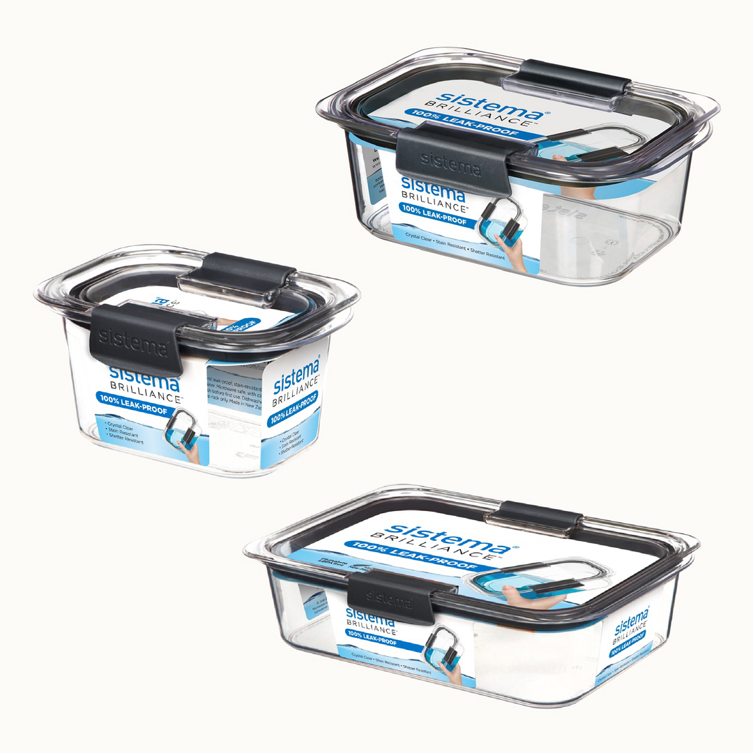 SISTEMA Brilliance Stackable Microwavable Food Storage Container