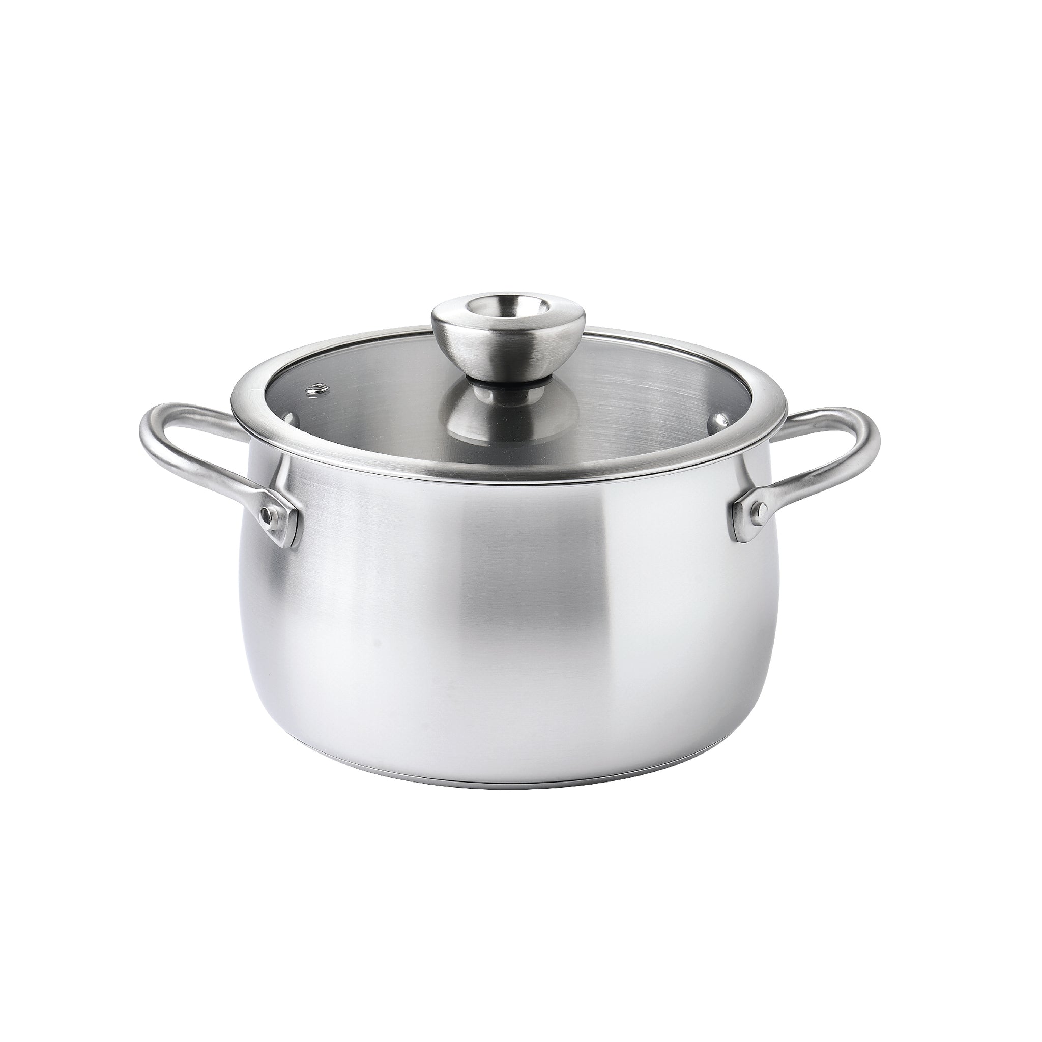 Meyer White Steel Stainless Steel Saucepan with Glass Lid