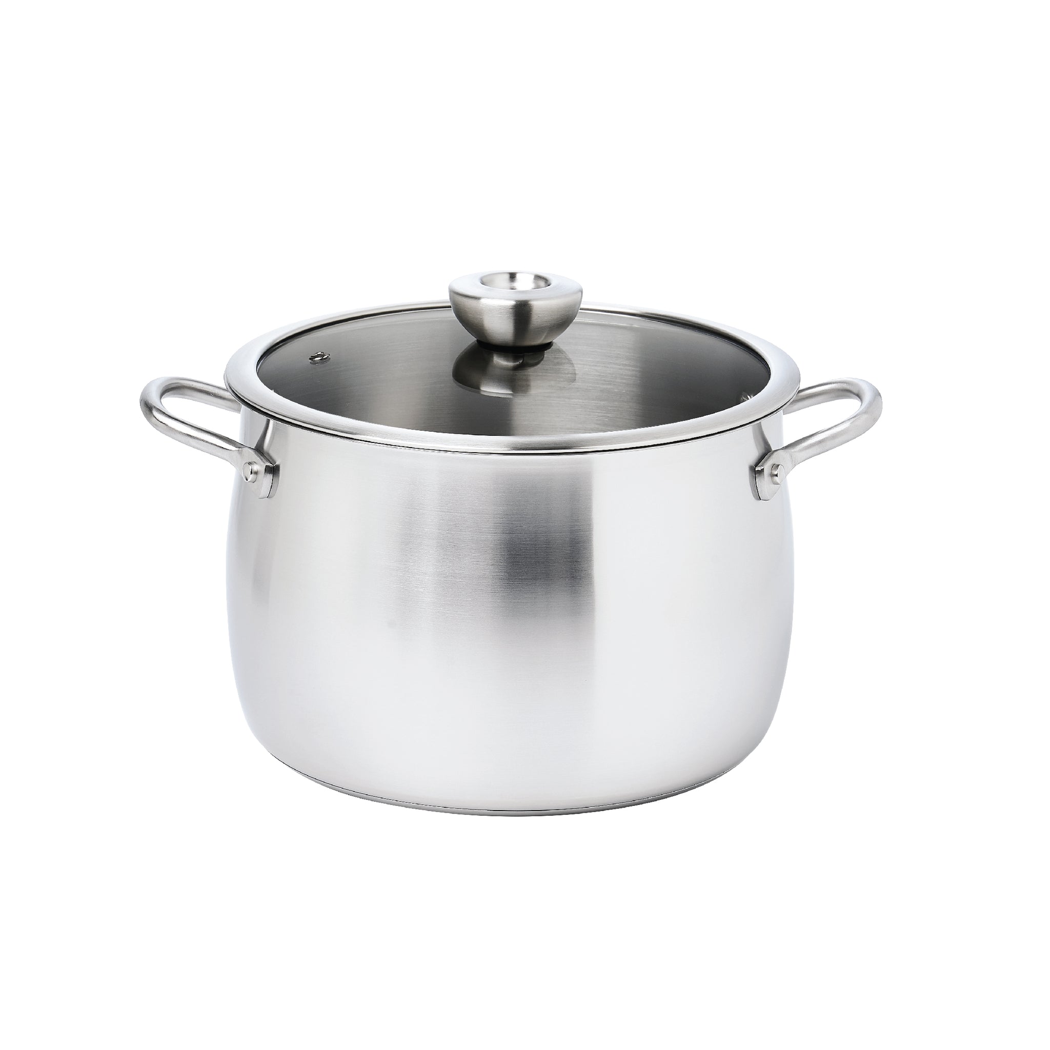 Meyer White Steel Stainless Steel Saucepan with Glass Lid