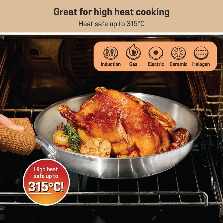 Meyer White Steel Stainless Steel Frypan