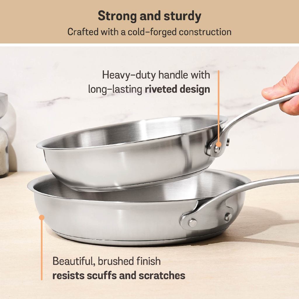 Meyer White Steel Stainless Steel Frypan