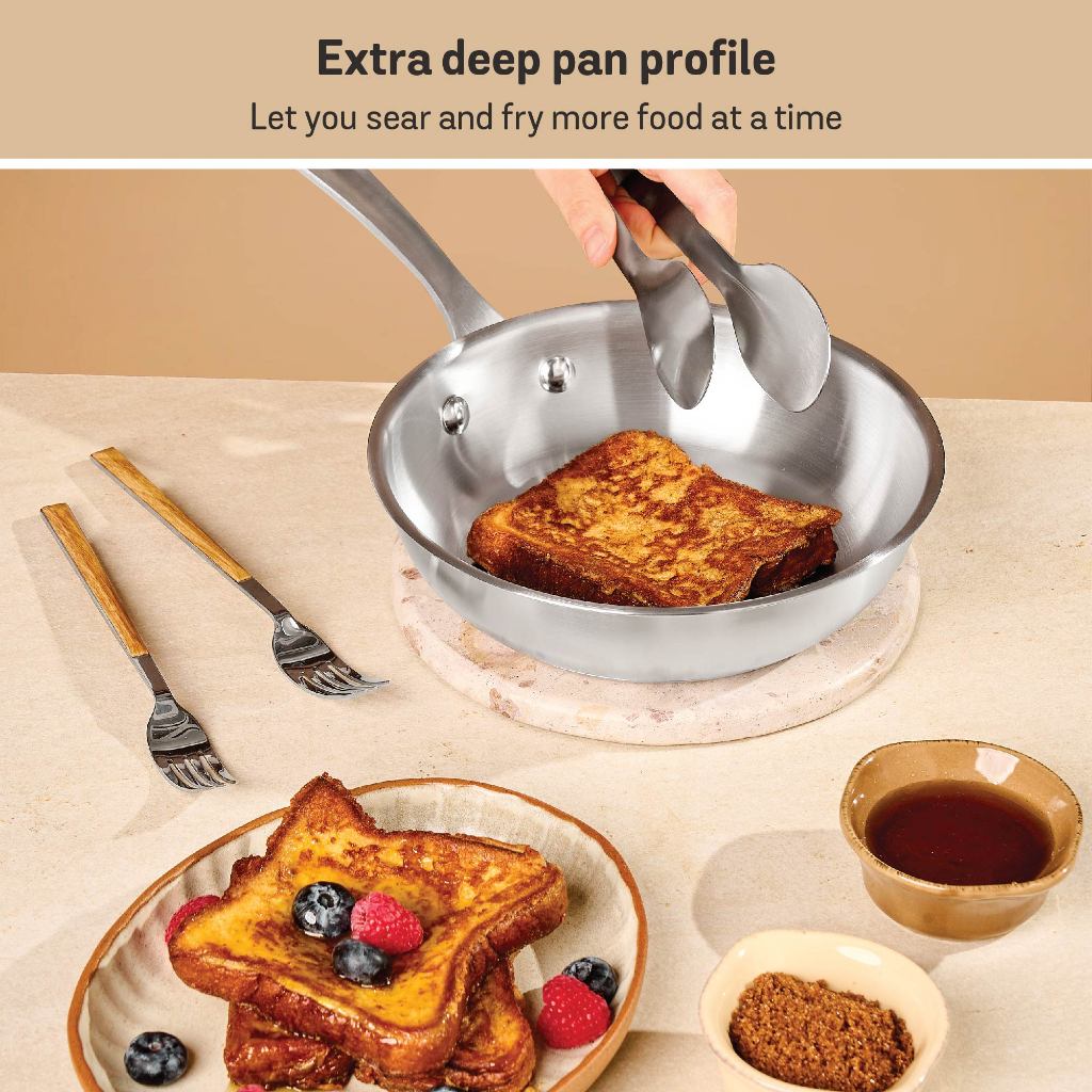 Meyer White Steel Stainless Steel Frypan