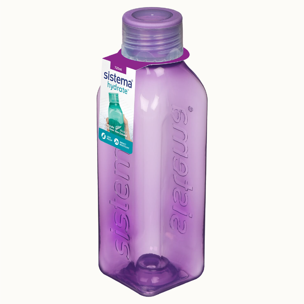 SISTEMA Square Plastic Water Bottle