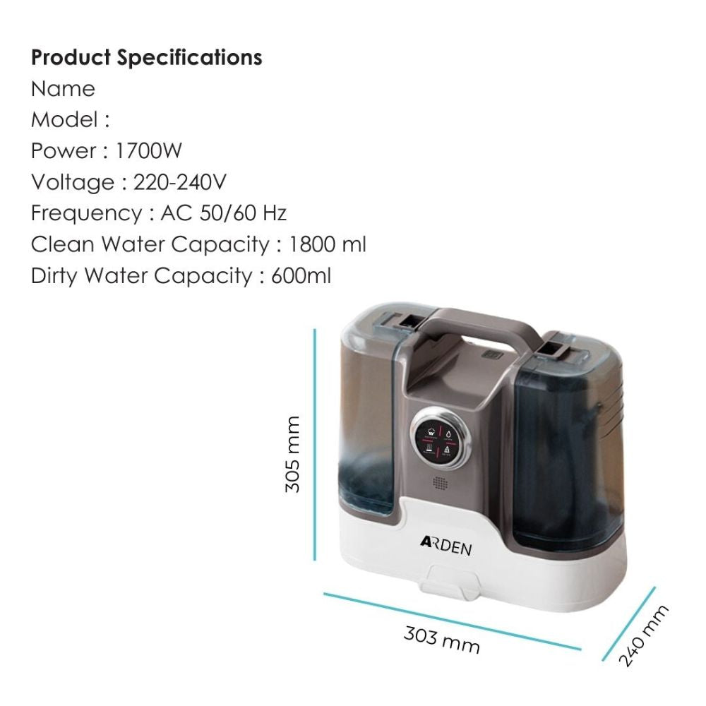Arden Spot and Stain Fabric Cleaner - Carpet, Mattress, Sofa