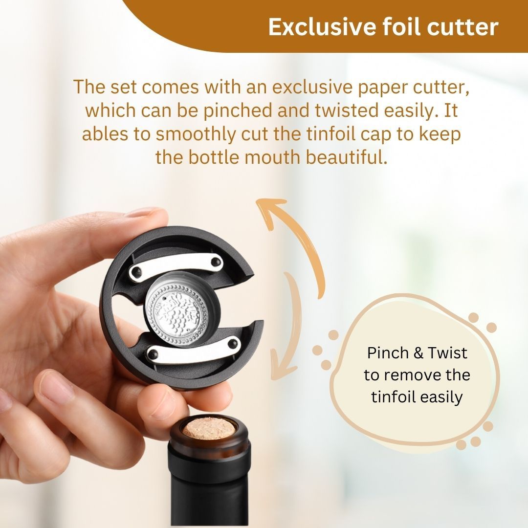 Arden 4-in-1 Rechargeable Electric Stainless Steel Wine Opener with Vacuum Pump Set