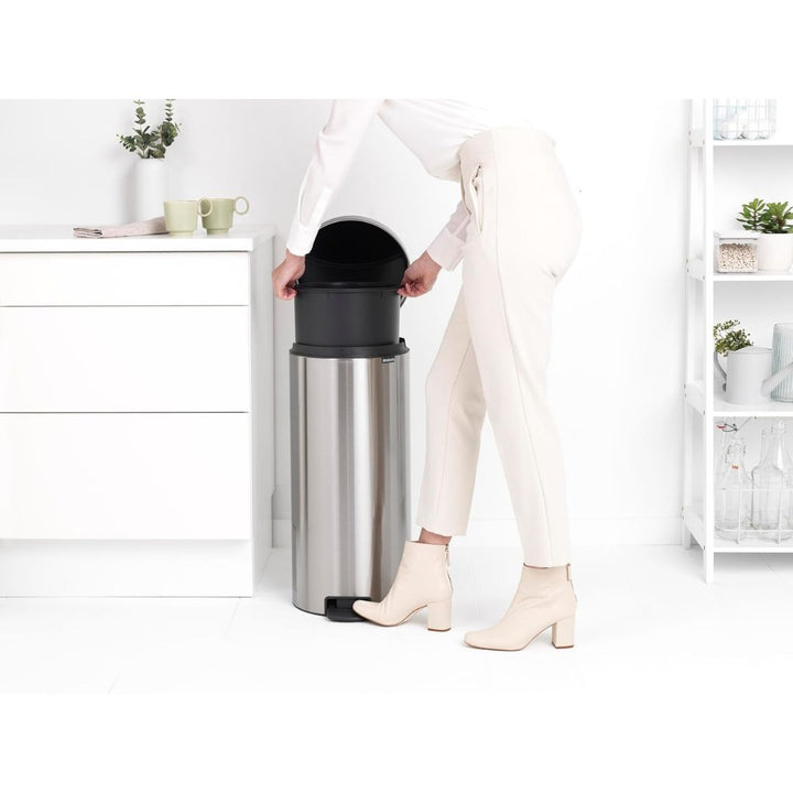 Brabantia Pedal Bin Newicon 30L Soft Closing Fingerprint Proof Matt Steel