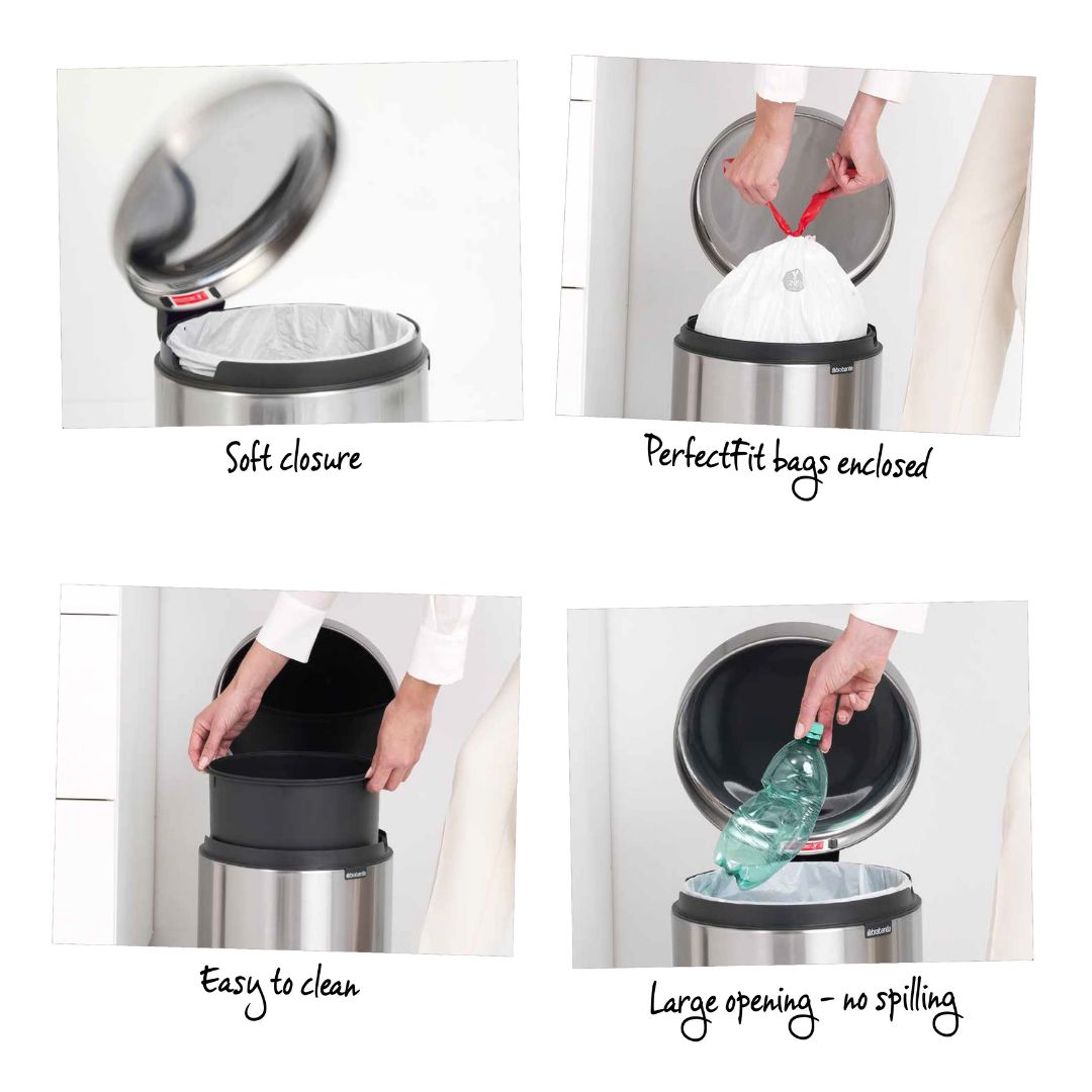 Brabantia NewIcon Pedal Bin XXS Soft Closing 3L