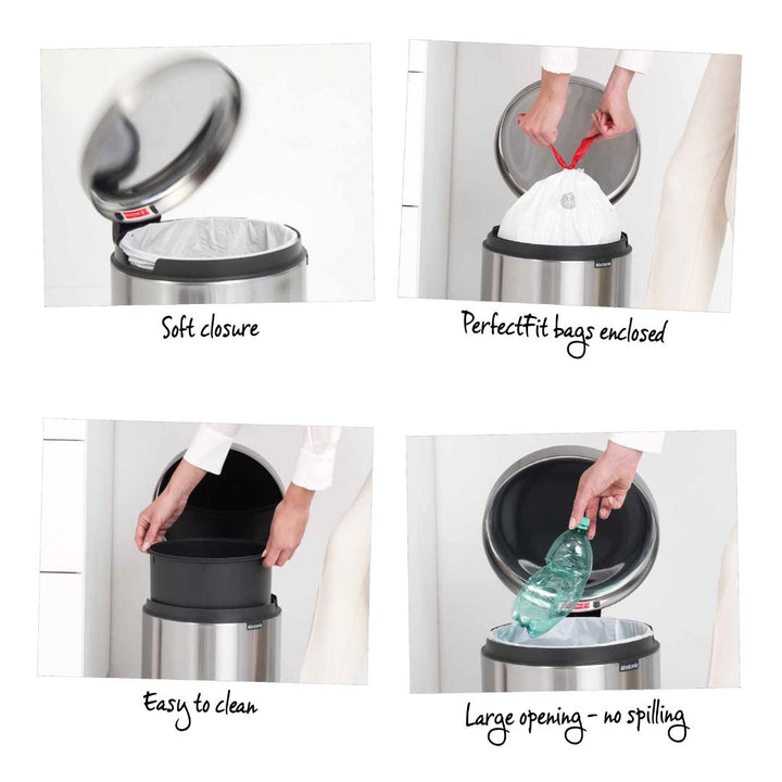 Brabantia NewIcon Pedal Bin XXS Soft Closing 3L