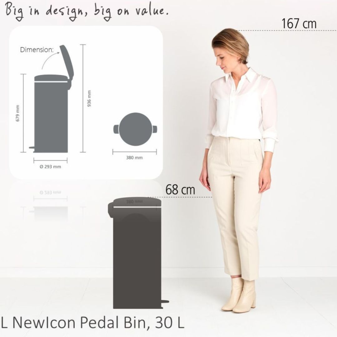 Brabantia NewIcon Pedal Bin 30L