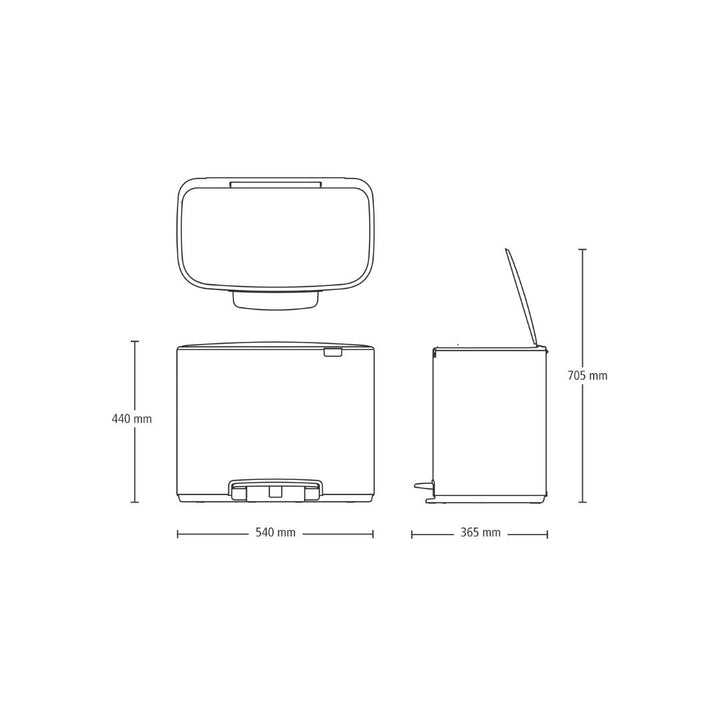 Brabantia Bo Waste Pedal Bin 36L